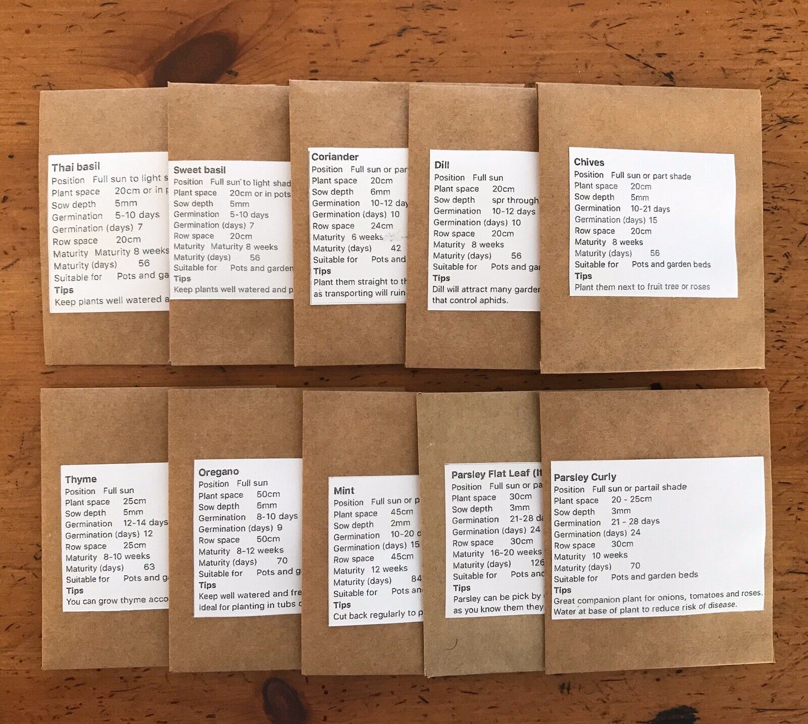 Basic Seed Collection Label Example Basic Seed Pack – Hydro Gardens